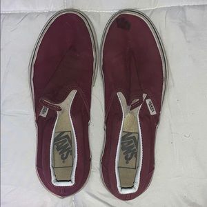 Burgundy Slip- On Vans